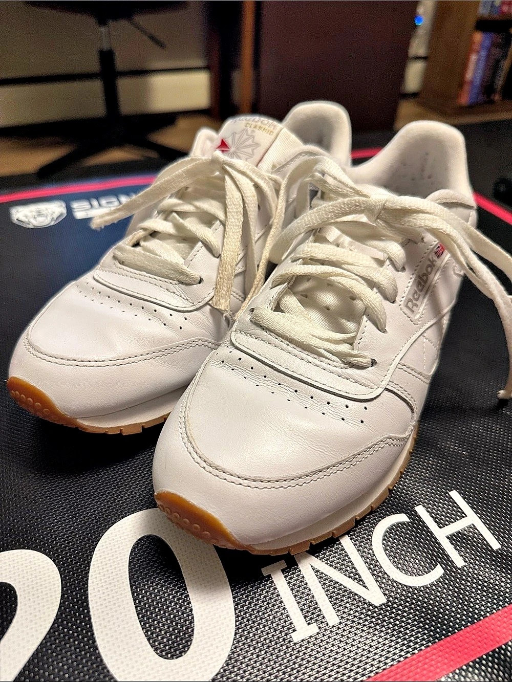 Reebok Classic Leather White Sneakers US 9.5